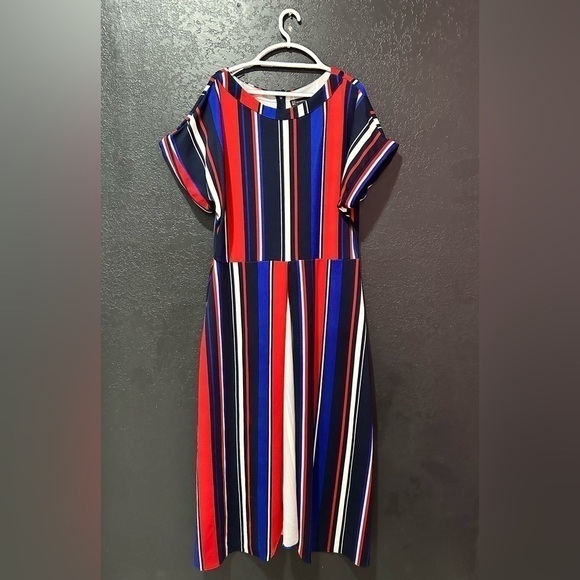 New York & Company Dresses & Skirts - New York & Company High-Low Striped Duster Top Size XXL